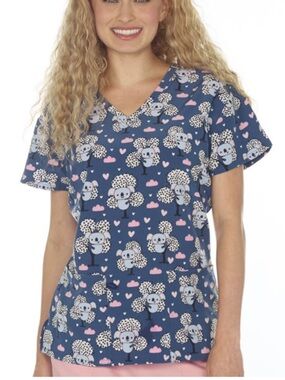 NWT Women’s XL Hearty Koala Scrubfinity PerformX Stretch Scrub Top